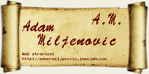 Adam Miljenović vizit kartica